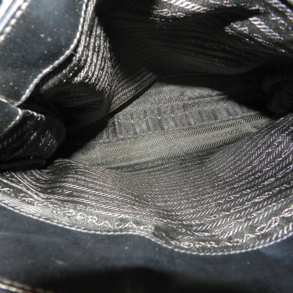 Vintage Prada Tessuto Nylon & Leather Handbag and Prada Nero Leather Wal… - Picture 9 of 16